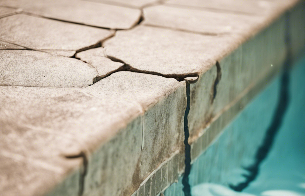 cracks in a swimming pool